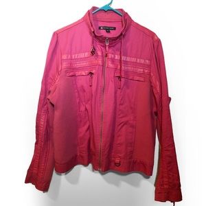Ladies 80s Inspired Hot Pink Jacket by Blanc Noir